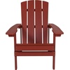 image:imageFlash Furniture Charlestown Commercial Grade IndoorOutdoor Adirondack Chair Weather Resistant Durable Poly Resin Deck and Patio Seating RedRed