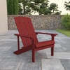 image:imageFlash Furniture Charlestown Commercial Grade IndoorOutdoor Adirondack Chair Weather Resistant Durable Poly Resin Deck and Patio Seating RedRed