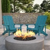 image:imageFlash Furniture Charlestown Commercial Grade IndoorOutdoor Adirondack Chair Weather Resistant Durable Poly Resin Deck and Patio Seating RedSea Foam