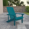 image:imageFlash Furniture Charlestown Commercial Grade IndoorOutdoor Adirondack Chair Weather Resistant Durable Poly Resin Deck and Patio Seating RedSea Foam
