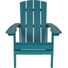 image:imageFlash Furniture Charlestown Commercial Grade IndoorOutdoor Adirondack Chair Weather Resistant Durable Poly Resin Deck and Patio Seating RedSea Foam