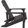 image:imageFlash Furniture Charlestown Commercial Grade IndoorOutdoor Adirondack Chair Weather Resistant Durable Poly Resin Deck and Patio Seating RedSlate Gray