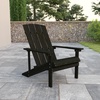 image:imageFlash Furniture Charlestown Commercial Grade IndoorOutdoor Adirondack Chair Weather Resistant Durable Poly Resin Deck and Patio Seating RedSlate Gray