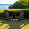 image:imageFlash Furniture Charlestown Commercial Grade IndoorOutdoor Adirondack Chair Weather Resistant Durable Poly Resin Deck and Patio Seating RedSlate Gray