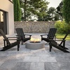 image:imageFlash Furniture Charlestown Commercial Grade IndoorOutdoor Adirondack Chair Weather Resistant Durable Poly Resin Deck and Patio Seating RedSlate Gray