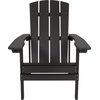 image:imageFlash Furniture Charlestown Commercial Grade IndoorOutdoor Adirondack Chair Weather Resistant Durable Poly Resin Deck and Patio Seating RedSlate Gray