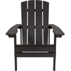image:imageFlash Furniture Charlestown Commercial Grade IndoorOutdoor Adirondack Chair Weather Resistant Durable Poly Resin Deck and Patio Seating RedSlate Gray