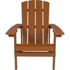 image:imageFlash Furniture Charlestown Commercial Grade IndoorOutdoor Adirondack Chair Weather Resistant Durable Poly Resin Deck and Patio Seating RedTeak