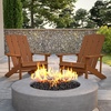 image:imageFlash Furniture Charlestown Commercial Grade IndoorOutdoor Adirondack Chair Weather Resistant Durable Poly Resin Deck and Patio Seating RedTeak
