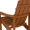 image:imageFlash Furniture Charlestown Commercial Grade IndoorOutdoor Adirondack Chair Weather Resistant Durable Poly Resin Deck and Patio Seating RedTeak