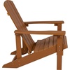 image:imageFlash Furniture Charlestown Commercial Grade IndoorOutdoor Adirondack Chair Weather Resistant Durable Poly Resin Deck and Patio Seating RedTeak