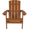 image:imageFlash Furniture Charlestown Commercial Grade IndoorOutdoor Adirondack Chair Weather Resistant Durable Poly Resin Deck and Patio Seating RedTeak