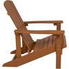 image:imageFlash Furniture Charlestown Commercial Grade IndoorOutdoor Adirondack Chair Weather Resistant Durable Poly Resin Deck and Patio Seating RedTeak