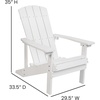 image:imageFlash Furniture Charlestown Commercial Grade IndoorOutdoor Adirondack Chair Weather Resistant Durable Poly Resin Deck and Patio Seating RedWhite