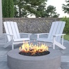image:imageFlash Furniture Charlestown Commercial Grade IndoorOutdoor Adirondack Chair Weather Resistant Durable Poly Resin Deck and Patio Seating RedWhite