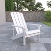 image:imageFlash Furniture Charlestown Commercial Grade IndoorOutdoor Adirondack Chair Weather Resistant Durable Poly Resin Deck and Patio Seating RedWhite