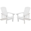 image:imageFlash Furniture Charlestown Commercial Grade IndoorOutdoor Adirondack Chair Weather Resistant Durable Poly Resin Deck and Patio Seating RedWhite
