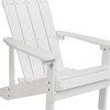 image:imageFlash Furniture Charlestown Commercial Grade IndoorOutdoor Adirondack Chair Weather Resistant Durable Poly Resin Deck and Patio Seating RedWhite