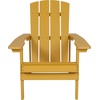 image:imageFlash Furniture Charlestown Commercial Grade IndoorOutdoor Adirondack Chair Weather Resistant Durable Poly Resin Deck and Patio Seating RedYellow