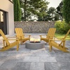 image:imageFlash Furniture Charlestown Commercial Grade IndoorOutdoor Adirondack Chair Weather Resistant Durable Poly Resin Deck and Patio Seating RedYellow