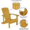 image:imageFlash Furniture Charlestown Commercial Grade IndoorOutdoor Adirondack Chair Weather Resistant Durable Poly Resin Deck and Patio Seating RedYellow