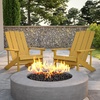 image:imageFlash Furniture Charlestown Commercial Grade IndoorOutdoor Adirondack Chair Weather Resistant Durable Poly Resin Deck and Patio Seating RedYellow