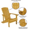 image:imageFlash Furniture Charlestown Commercial Grade IndoorOutdoor Adirondack Chair Weather Resistant Durable Poly Resin Deck and Patio Seating RedYellow