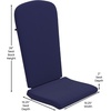 image:imageFlash Furniture Charlestown Set of 2 Adirondack Chair Cushions  Blue Fabric Cushions  2 Thick Padding  IndoorOutdoor  Patio Chair Replacement CushionsBlue