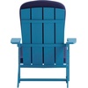 image:imageFlash Furniture Charlestown Set of 2 Adirondack Chairs with Cushions  White Poly Resin Frame  Blue AllWeather Cushions  IndoorOutdoor UseBlue