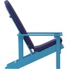 image:imageFlash Furniture Charlestown Set of 2 Adirondack Chairs with Cushions  White Poly Resin Frame  Blue AllWeather Cushions  IndoorOutdoor UseBlue