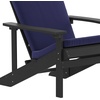 image:imageFlash Furniture Charlestown Set of 2 Adirondack Chairs with Cushions  White Poly Resin Frame  Blue AllWeather Cushions  IndoorOutdoor UseSlate GrayBlue