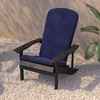 image:imageFlash Furniture Charlestown Set of 2 Adirondack Chairs with Cushions  White Poly Resin Frame  Blue AllWeather Cushions  IndoorOutdoor UseSlate GrayBlue