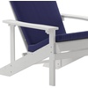 image:imageFlash Furniture Charlestown Set of 2 Adirondack Chairs with Cushions  White Poly Resin Frame  Blue AllWeather Cushions  IndoorOutdoor UseWhiteBlue