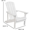 image:imageFlash Furniture Charlestown Set of 2 Adirondack Chairs with Cushions  White Poly Resin Frame  Blue AllWeather Cushions  IndoorOutdoor UseWhiteBlue