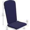 image:imageFlash Furniture Charlestown Set of 2 Adirondack Chairs with Cushions  White Poly Resin Frame  Blue AllWeather Cushions  IndoorOutdoor UseWhiteBlue