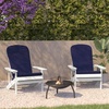 image:imageFlash Furniture Charlestown Set of 2 Adirondack Chairs with Cushions  White Poly Resin Frame  Blue AllWeather Cushions  IndoorOutdoor UseWhiteBlue