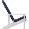image:imageFlash Furniture Charlestown Set of 2 Adirondack Chairs with Cushions  White Poly Resin Frame  Blue AllWeather Cushions  IndoorOutdoor UseWhiteBlue