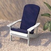 image:imageFlash Furniture Charlestown Set of 2 Adirondack Chairs with Cushions  White Poly Resin Frame  Blue AllWeather Cushions  IndoorOutdoor UseWhiteBlue