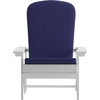 image:imageFlash Furniture Charlestown Set of 2 Adirondack Chairs with Cushions  White Poly Resin Frame  Blue AllWeather Cushions  IndoorOutdoor UseWhiteBlue