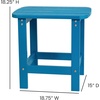 image:imageFlash Furniture Charlestown Tiered Commercial Poly Resin Adirondack Side Table  Lime Green  AllWeather  IndoorOutdoorBlue