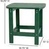 image:imageFlash Furniture Charlestown Tiered Commercial Poly Resin Adirondack Side Table  Lime Green  AllWeather  IndoorOutdoorGreen