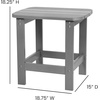 image:imageFlash Furniture Charlestown Tiered Commercial Poly Resin Adirondack Side Table  Lime Green  AllWeather  IndoorOutdoorGrey