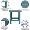 image:imageFlash Furniture Charlestown Tiered Commercial Poly Resin Adirondack Side Table  Lime Green  AllWeather  IndoorOutdoorSea Foam