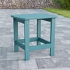 image:imageFlash Furniture Charlestown Tiered Commercial Poly Resin Adirondack Side Table  Lime Green  AllWeather  IndoorOutdoorSea Foam