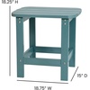 image:imageFlash Furniture Charlestown Tiered Commercial Poly Resin Adirondack Side Table  Lime Green  AllWeather  IndoorOutdoorTeal