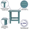 image:imageFlash Furniture Charlestown Tiered Commercial Poly Resin Adirondack Side Table  Lime Green  AllWeather  IndoorOutdoorTeal