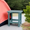 image:imageFlash Furniture Charlestown Tiered Commercial Poly Resin Adirondack Side Table  Lime Green  AllWeather  IndoorOutdoorTeal