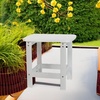 image:imageFlash Furniture Charlestown Tiered Commercial Poly Resin Adirondack Side Table  Lime Green  AllWeather  IndoorOutdoorWhite