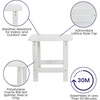 image:imageFlash Furniture Charlestown Tiered Commercial Poly Resin Adirondack Side Table  Lime Green  AllWeather  IndoorOutdoorWhite