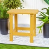 image:imageFlash Furniture Charlestown Tiered Commercial Poly Resin Adirondack Side Table  Lime Green  AllWeather  IndoorOutdoorYellow